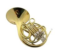 Beginner French Horn Playing In B Flat Major Double-key French horn instrument