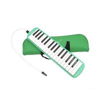 Beginner Friendly 32 Key Melodica Set with Carrying Case Ideal Tool for Music Education Activities (Green)