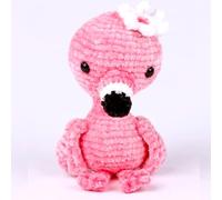 Beginner Friendly Crochet Kit: Animal Menagerie- Craft Kit for All Ages (Sabrina The Flamingo)