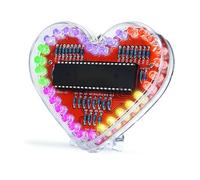 Beginner Friendly Heart Shaped LED Soldering Practice Project 32 RGBs Light Electronics Training Activity Kits Heart Shaped RGBs LED Soldering Project