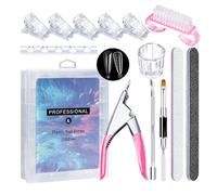 Beginner Friendly Nails Extension Set With Multiple Sizes Clear False Naile Acrylic Painting Brush And Nails Tips Clip