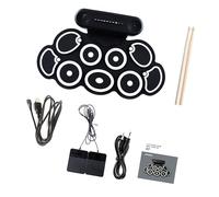 Beginner Friendly Rolling Up Drum Pads Kids Electric Drums Foldable Drum Pads Silicone Texture For Kids With 2 Sticks Travel Set