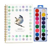 Beginner-Friendly Watercolor Workbooks, Beginner Friendly Painting Kit, Easy Nature Scenes Paint Set, Art Crafts for Creative Exploration, Gift for Adults Teens (Birds With Palette)