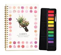 Beginner-Friendly Watercolor Workbooks, Beginner Friendly Painting Kit, Easy Nature Scenes Paint Set, Art Crafts for Creative Exploration, Gift for Adults Teens (Gardens -with Palette)