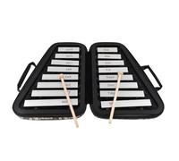 Beginner Glockenspiel Xylophone 16 Keys Glockenspiel 16-Note Aluminum Plate Xylophone Musical Instruments With Case Mallets(Black)
