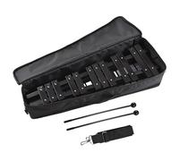 Beginner Glockenspiel Xylophone 30 Note Glockenspiel Foldable Xylophone Wooden Frame Aluminum Bars Percussion Musical Instrument With Bag Black Coffee(Black)