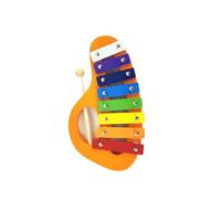 Beginner Glockenspiel Xylophone Percussion Instrument Set Eight-tone Handle Carillon Is Suitable For All Levels Of Players(Orange)