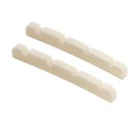 Beginner Guitar Nut Curved Bottom Slotted Bone Bass Nut For 4 String Jazz Guitar 42x3.2x4.8/4.6mm Set Of 2