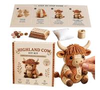 Beginner Hand Quilting Kit | Cow Theme Sewing Art Craft Projects | Crafting Kits | for Home Party Birthday Family Activity School Workshop Travel