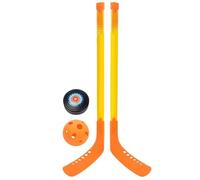 Beginner Hockey Stick Training Kit - Outdoor Indoor Ice Ball Game Learning Set For Kids Lightweight Sport Toy | Mini Junior Pucks Practice Play Equipment With Carry Bag