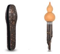 Beginner hulusi flute Handmade Original Ecological Natural Hulusi Adult Beginners Playing C Key Bb Professional(Purple 1,B)