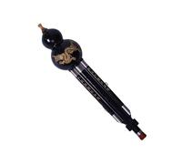 Beginner Hulusi Flute Hulusi Flute Made Entirely Of Rosewood And Ebony In The Key Of BC Flat Musical Instrument With Carved Dragon Patterns(Ebony version in B-flat major)