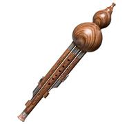 Beginner Hulusi Flute Impact Resistant Bakelite Imitation Mahogany Gourd Flute C Major B Flat Beginners Instrument(C major)