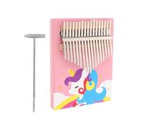 Beginner Kalimba 17 Key Wooden Thumb Kalimba Pink Musical Instrument Beginner Portable Music Accessory