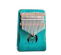 Beginner Kalimba 21 Key Mahogany Kalimba 17 Thumb Piano Portable For Beginners(Blue 17 key)