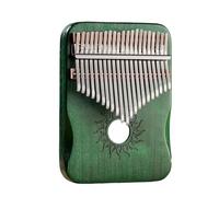Beginner Kalimba 21 Key Maple Kalimba Small 17 Thumb Piano Portable For Beginners(Green 21 KEY)