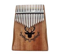 Beginner Kalimba Acacia Wood Kalimba Thumb Piano 17note Finger Two Instrument(Khaki)