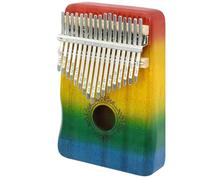 Beginner Kalimba Kalimba Thumb Piano Wooden Instrument 17 Key Finger Combination Music Lover Portable(Flower Color)