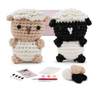 Beginner Lamb Crochet Kit,Beginner Crochet Kit for Adults & Kids - Complete Amigurumi Starter Set with Video Tutorials, Yarn and Tools