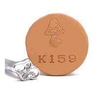 Beginner Leather Stamp Set, Alphabet and Number Embossing Tools for Leather Craft, Starter Punch Kit for Wallets and Belts (K159)