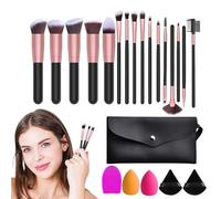 Beginner, Makeup Brush Set, Soft Bristles Full Face, 9.65x5.71x3.15 Inches, Professional and Beginner-Friendly, Included Makeup Sponges for Ladies and Girls