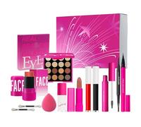 Beginner Makeup Kit For Women- Sweat Proof Eyeshadow Brush, Long Lasting Makeup Kit, Professional Cosmetic Accessories, Portable Travel Design | Makeups Kits For Girl Adults Birthday Halloween Play To