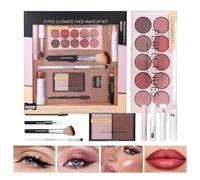 Beginner Makeup Kit,Full Makeup Sets for Women - Highlighter Lipstick Eyeshadow Palette Brush Mascara for Girls Teens Vacation Christmas Party Wedding