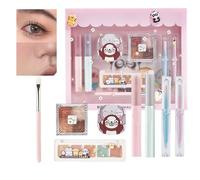 Beginner Makeup Kit Long-lasting Face Eyeshadow Palette Lipstick Brush