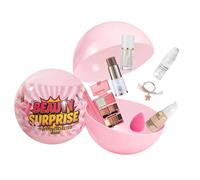 Beginner Makeup Kit, Ribbon Christmas Ball Design Cosmetic Set for Fun Festive Looks, Complete Collection with Colors and Tools Easy Application, Makeup Kit for Women, Teens, Ladies,