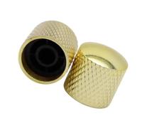 Beginner Metal Dome Tone And Volume Potentiometer Control Knob Electric Guitar Bass Accessories Guitar Knobs For Adult Beginners(2 pcs Gold)