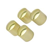 Beginner Metal Dome Tone And Volume Potentiometer Control Knob Electric Guitar Bass Accessories Guitar Knobs For Adult Beginners(4 pcs Gold)