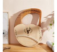 Beginner Music Enlightenment Lyre Harp Comfortable Grip, Lap Harp Mahogany with Spare Strings, Tuning Wrench Lyre Instrument(32-Stringed Boxed - Spruce Log)