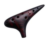 Beginner Ocarina 12-hole SG Treble G-tone Twelve-hole Professional Crackle Smoked Entry-level Beginner Playing Ocarina(Brown)