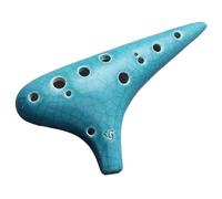 Beginner Ocarina 12-hole SG Treble G-tone Twelve-hole Professional Crackle Smoked Entry-level Beginner Playing Ocarina(Blue)