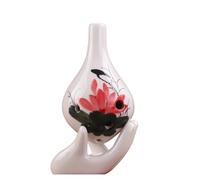 Beginner Ocarina 6-hole ocarina playing ethnic musical instrument hand-painted flower surface for the beginning of school season(Color:3)
