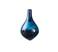 Beginner Ocarina 6 Hole Small Size Ocarina Ceramic Alto C Tone Key Glaze Chinese Tao Professional Musical Instrument For Beginner(Blue)