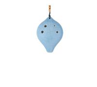 Beginner Ocarina Beginner's introduction to multi-color 6-hole crackle-glaze short-mouthed ocarina(Color:Blue)