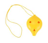 Beginner Ocarina Flute 6 Hole Alto C Resin Yellow | Stable Airflow Fingering, Pleasant Sound, Music Class Practice, Family Gatherings, Neck Lanyard Random Color