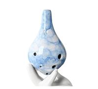 Beginner Ocarina Foam glaze ocarina 6-hole alto ac key ocarina musical instrument six-hole travel souvenir(Color:2)