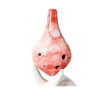 Beginner Ocarina Foam glaze ocarina 6-hole alto ac key ocarina musical instrument six-hole travel souvenir(Color:1)