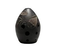 Beginner Ocarina Hand Polished Fired Ceramic Xun 8 Holes Ocarina Black Clay Xun Musical Instrument For Beginner(Style 2)