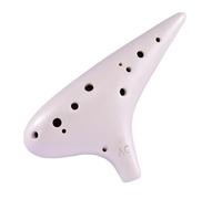 Beginner Ocarina Matte white upgraded ocarina 12 holes for beginners entry alto C key professional pottery xun
