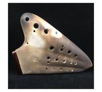 Beginner Ocarina Multiple Colors Available Triple Ocarina Alto Tone C Ceramic Ocarinas Professional Musical Instruments(Brown)