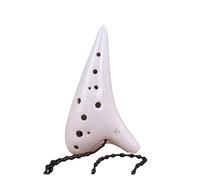 Beginner Ocarina Ocarina 12-hole alto C key AC beginner teaching ethnic musical instrument ceramic production accurate tone(Color:1)