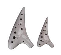 Beginner Ocarina Ocarina 12-hole Alto C-tune 12-hole Treble C-tune Beginner Professional Performance Xun Musical Instrument(White,AC+SC)