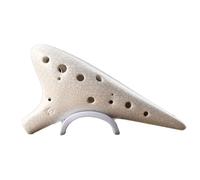 Beginner Ocarina Ocarina 12-hole C-tune Beginner AC Professional Beginner Adult Ice Crack Ocarina(White 1)
