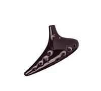 Beginner Ocarina Ocarina 12 holes ac key for beginners introductory classical smoked ocarina alto c(Color:AC)