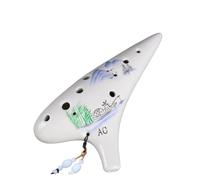 Beginner Ocarina Ocarina 12 holes alto C key simple and easy to learn professional Tao beginner beginner primary school students(Color:4)