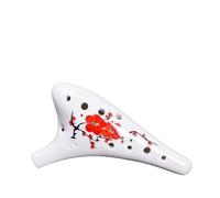 Beginner Ocarina Performance instrument hand-painted ocarina 12-hole AC flute alto C key pottery xun(Color:11)