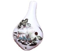 Beginner Ocarina Smoked Ocarina 6 Hole Small Ocarina Alto C Tone Beginner Ocarina Teaching Ocarina Ceramic Pendant(Style 9)